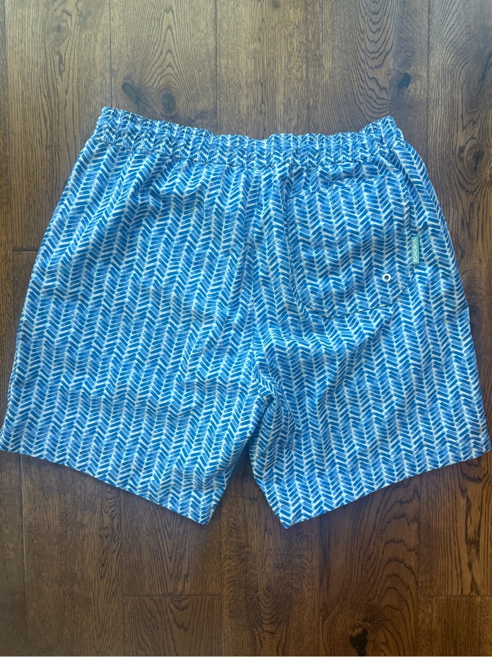 Bonobos Blue Chevron-Pattern Swim Trunks - Picture 3 of 5